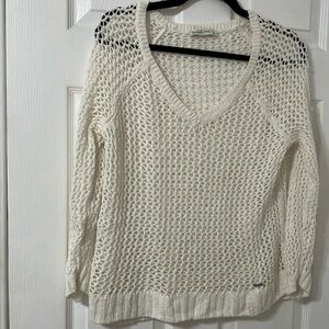 Women's Fun White Abercrombie Knit Sweater